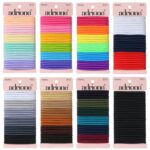 A large pack of 288 ADRIONE colorful hair ties, featuring a wide array of 40 different vibrant colors.
