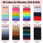 A large pack of 288 ADRIONE colorful hair ties, featuring a wide array of 40 different vibrant colors.