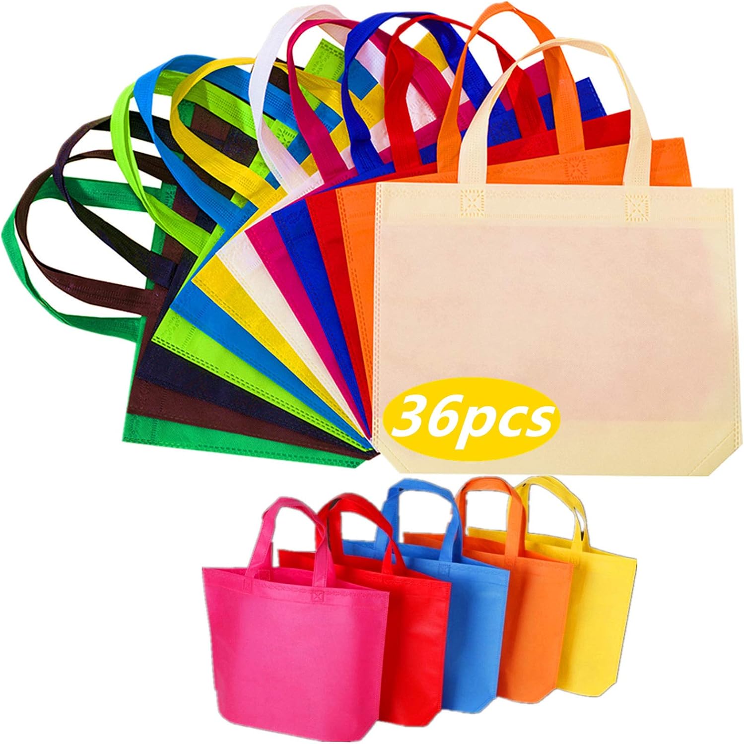 Non-Woven Gift Totes in 12 Colours, 36 Pack, 13 Inch