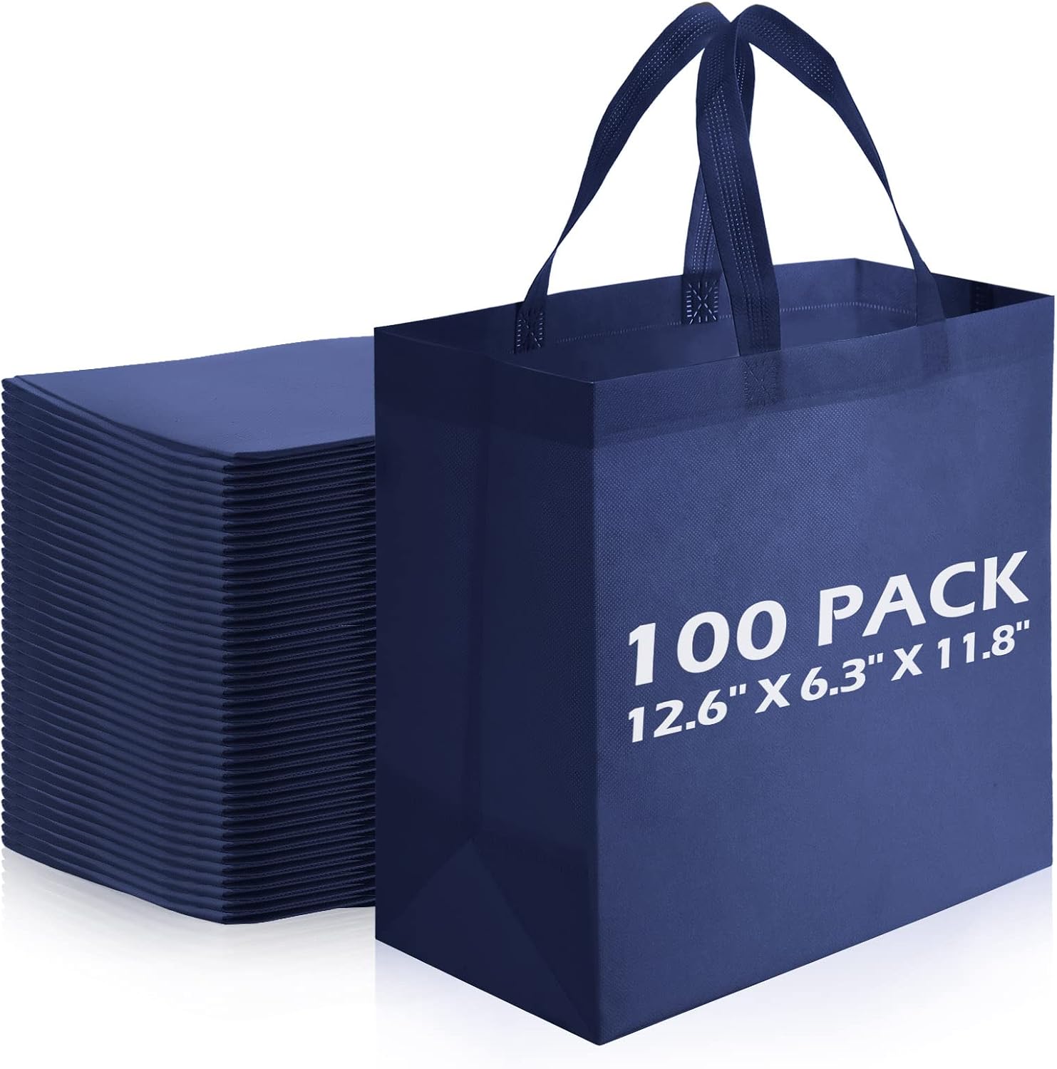 100-Piece Non-Woven Shopping Tote Pack
