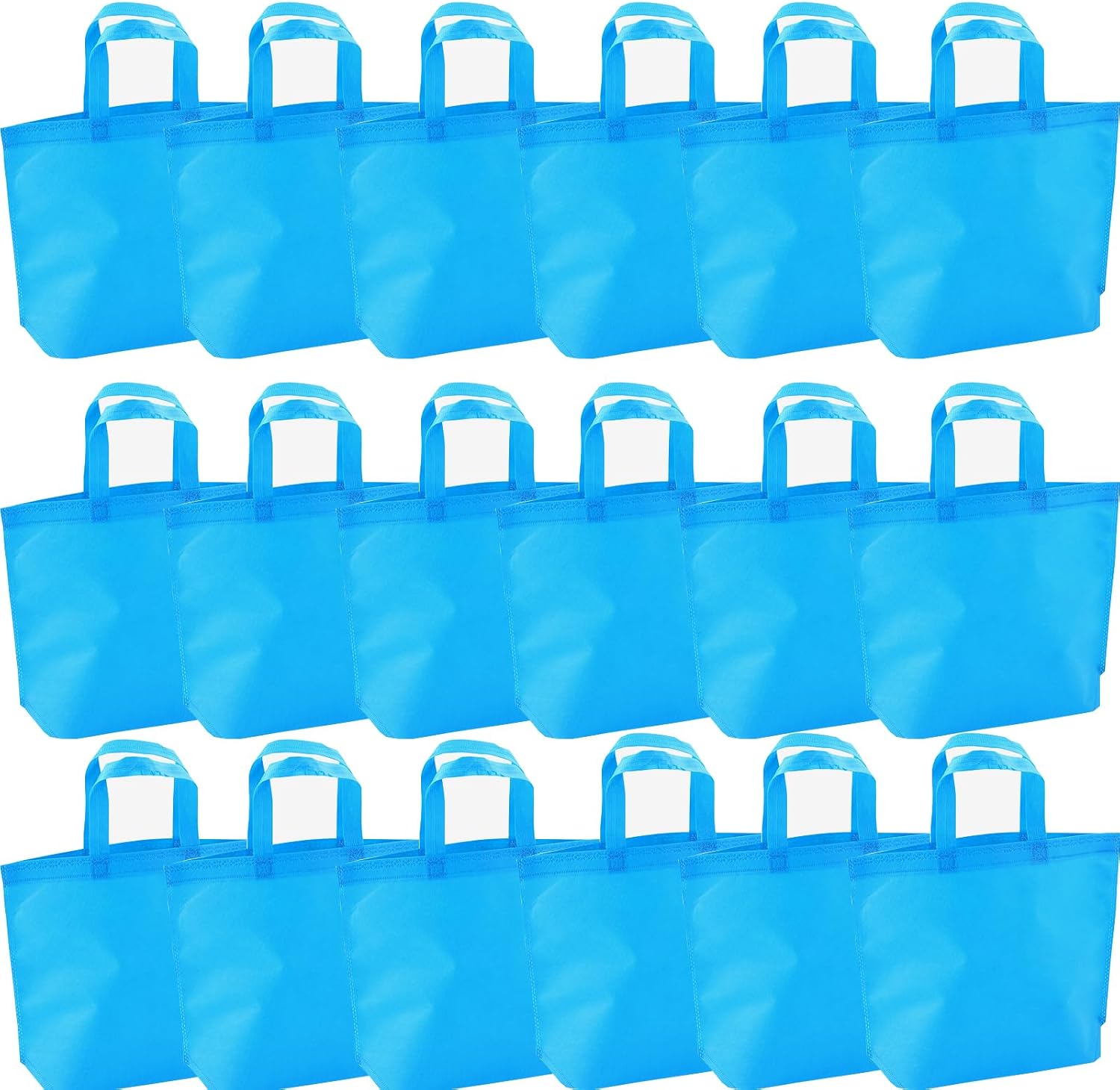 Reusable Grocery Totes in Baby Blue, 36 Pack