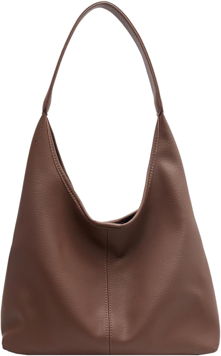 Slouchy PU Leather Hobo Shoulder Bags, Set of 2