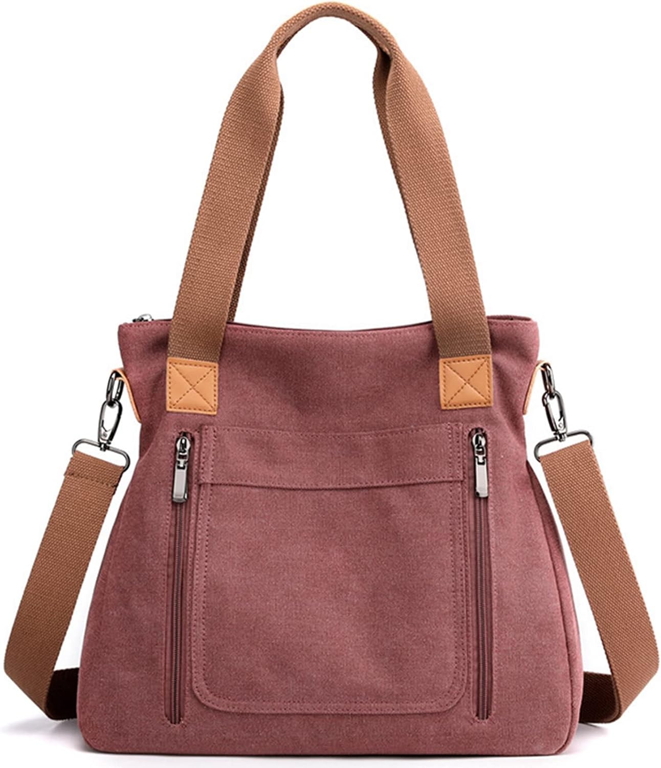 Vintage Canvas Tote with Multiple Pockets for Work