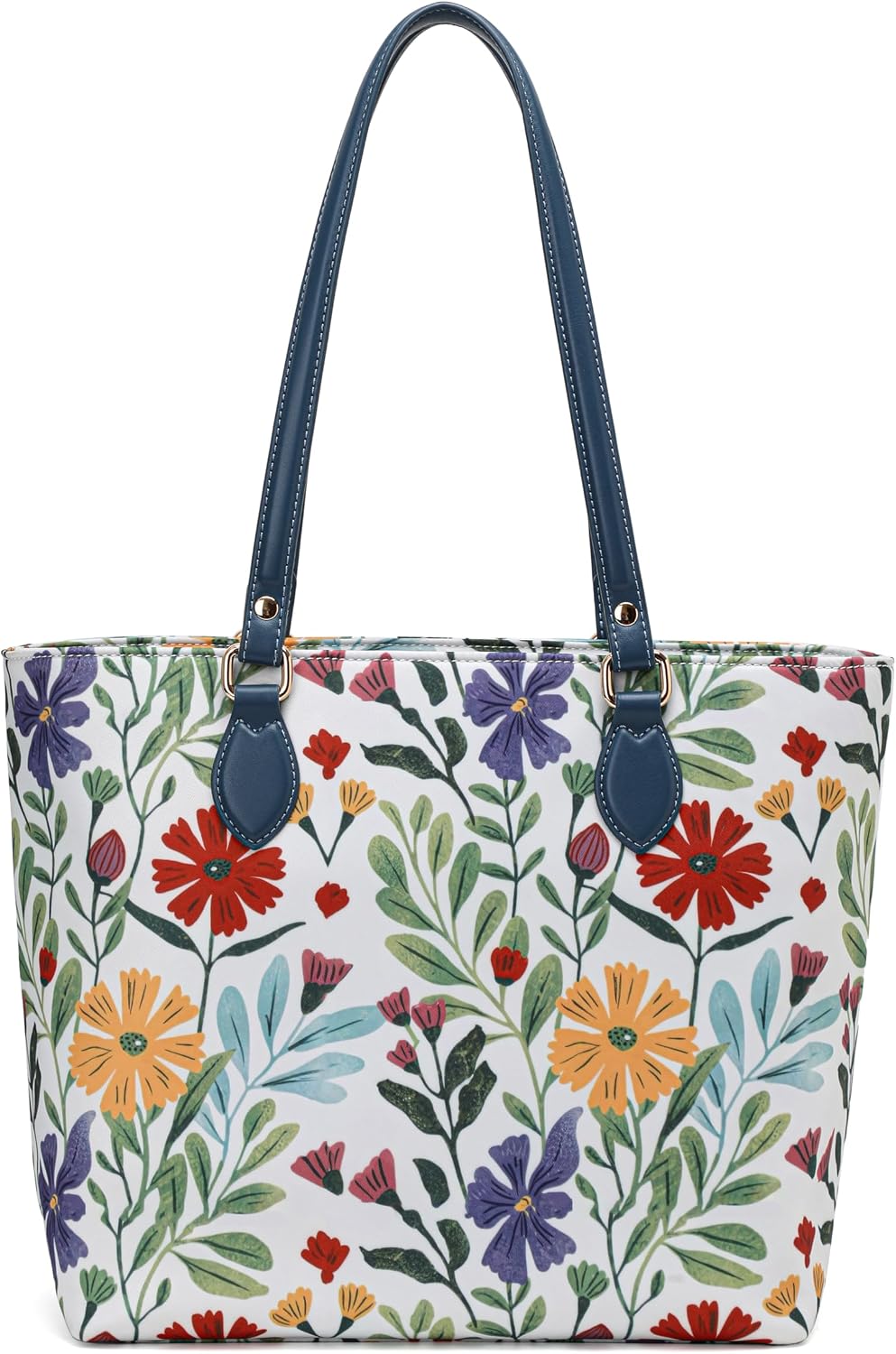 Waterproof Nylon Tote with Zip and Inner Pockets